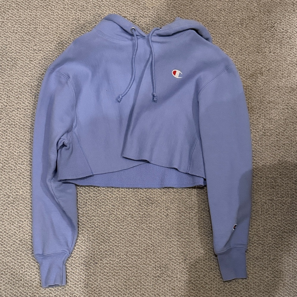 Champion Women's Lavender Cropped Hoodie